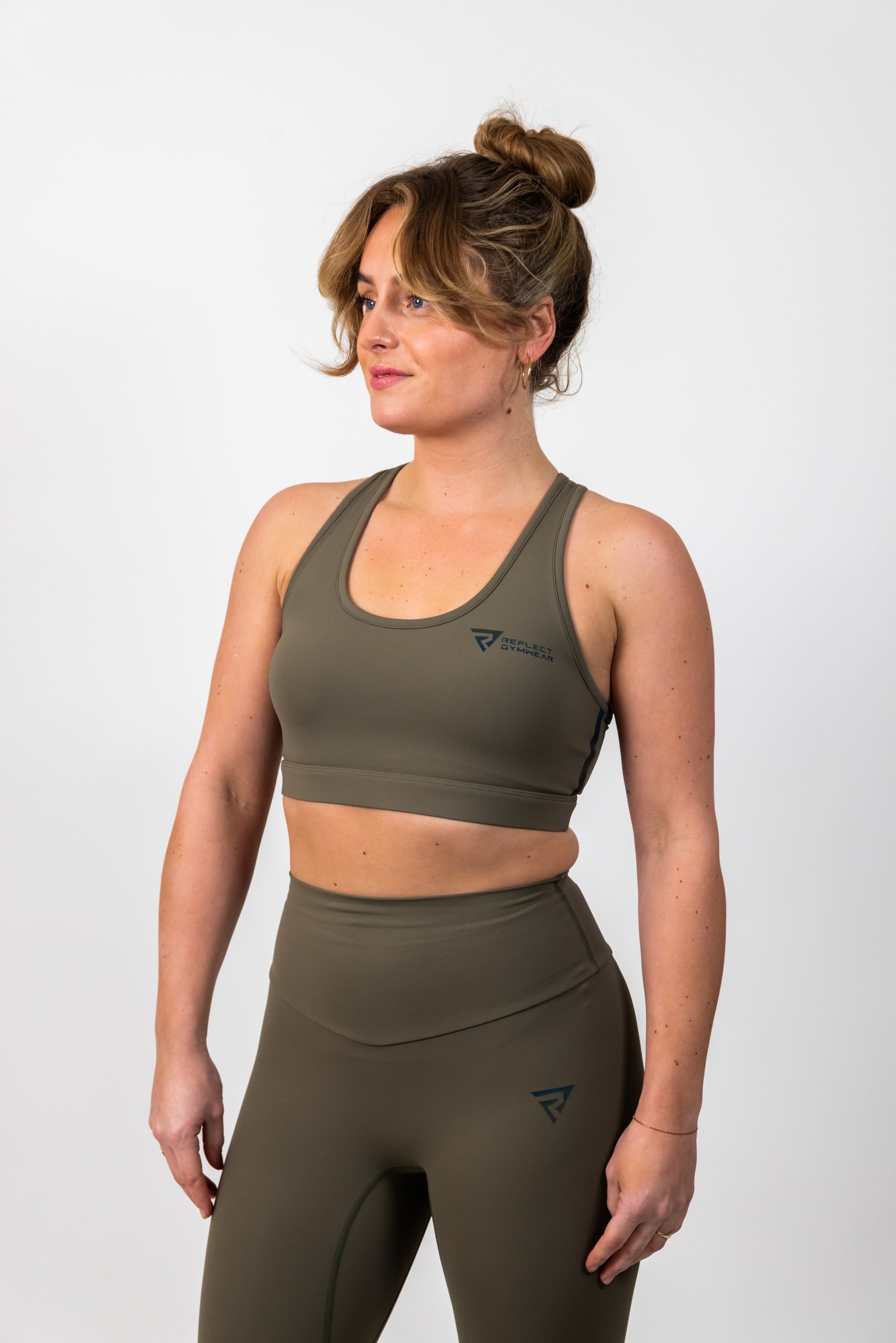 Sport-bh & Legging Olive Green voordeel set